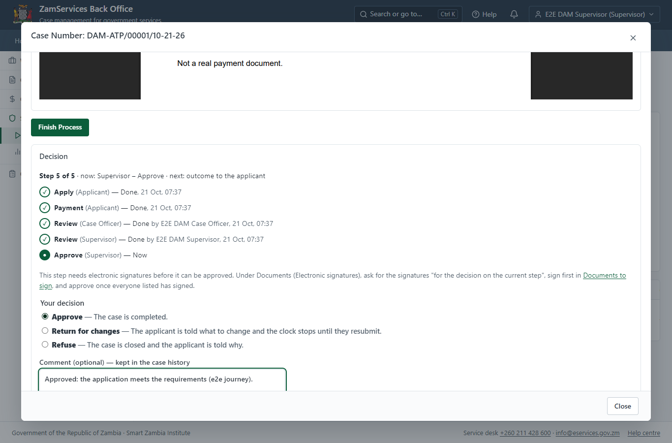 Decide: Review, Inspect, e-Sign (desktop)