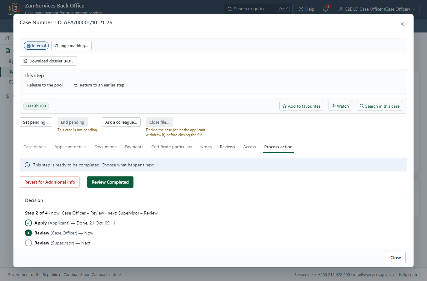 Review Application (desktop)