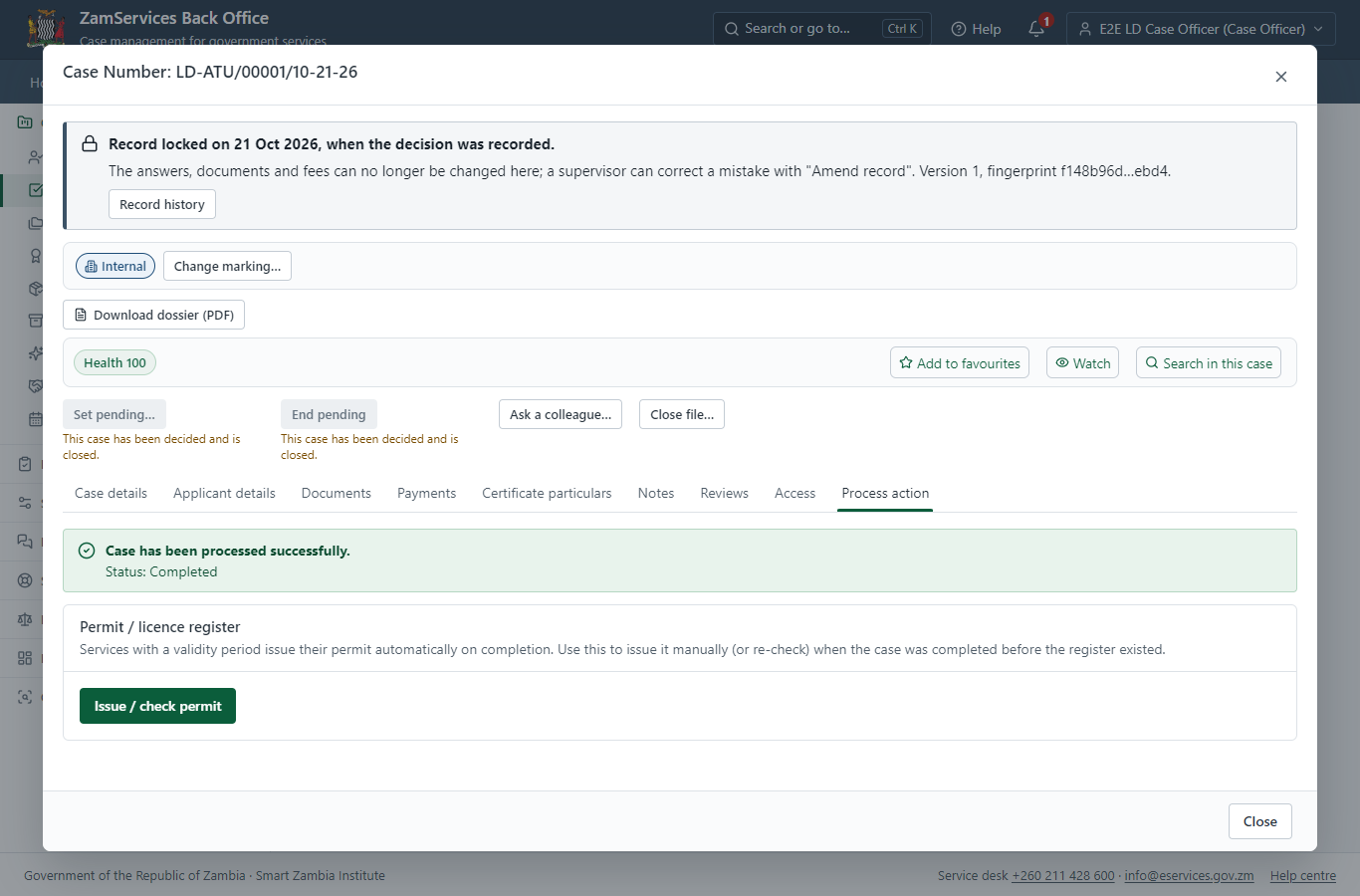 Issue the document (desktop)