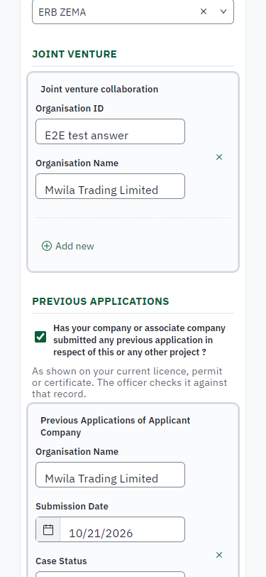 Fill in the application form (375 px phone)