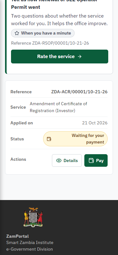 See that the fee is due (375 px phone)