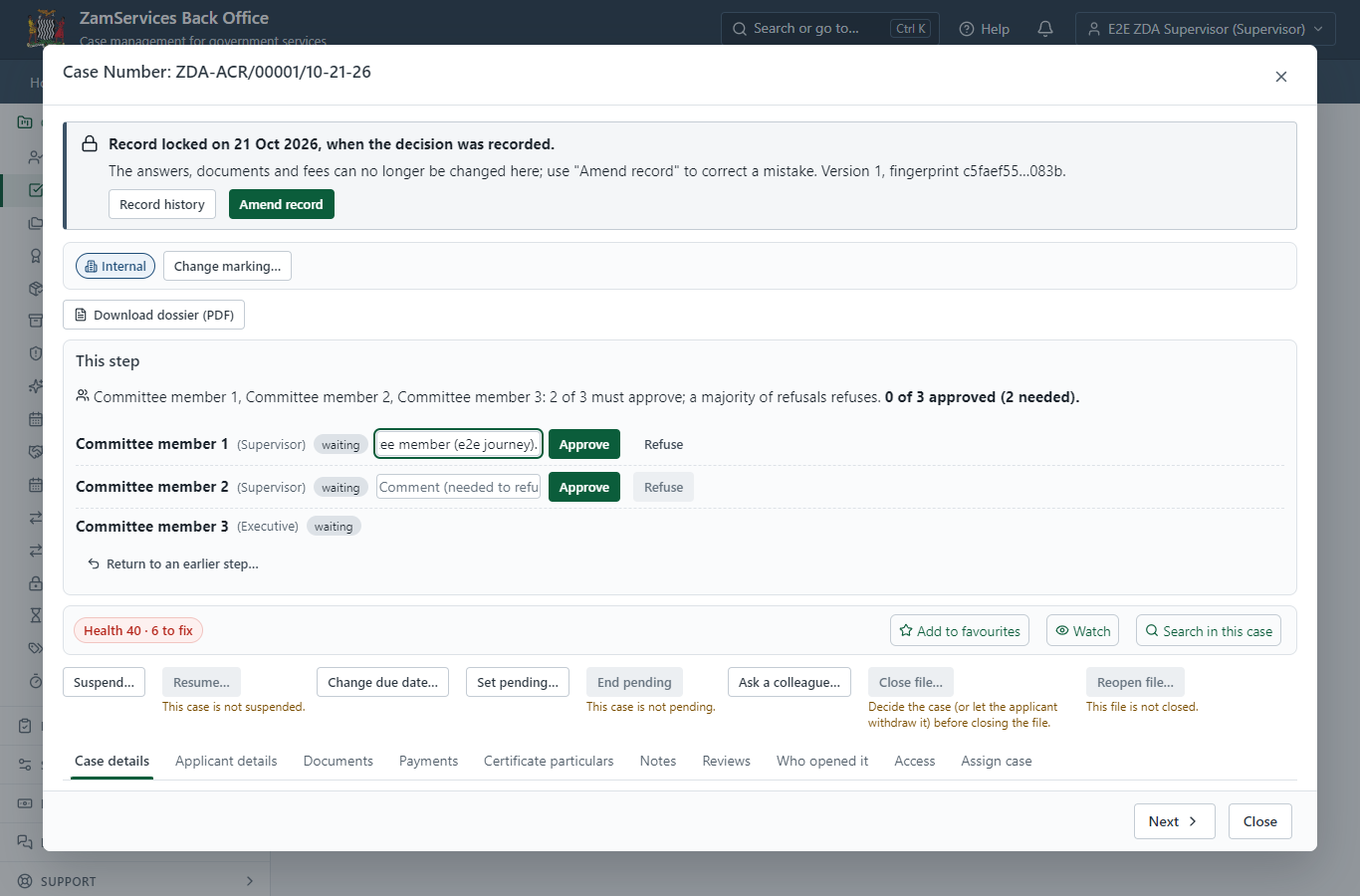 Committee: Approve & E-sign Internal Report (desktop)