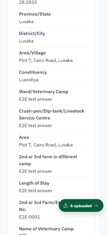 Check the answers and confirm the declaration (375 px phone)