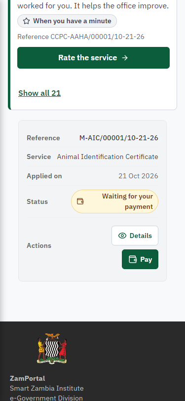 See that the fee is due (375 px phone)