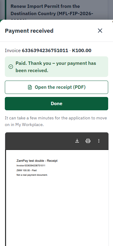Payment received (375 px phone)