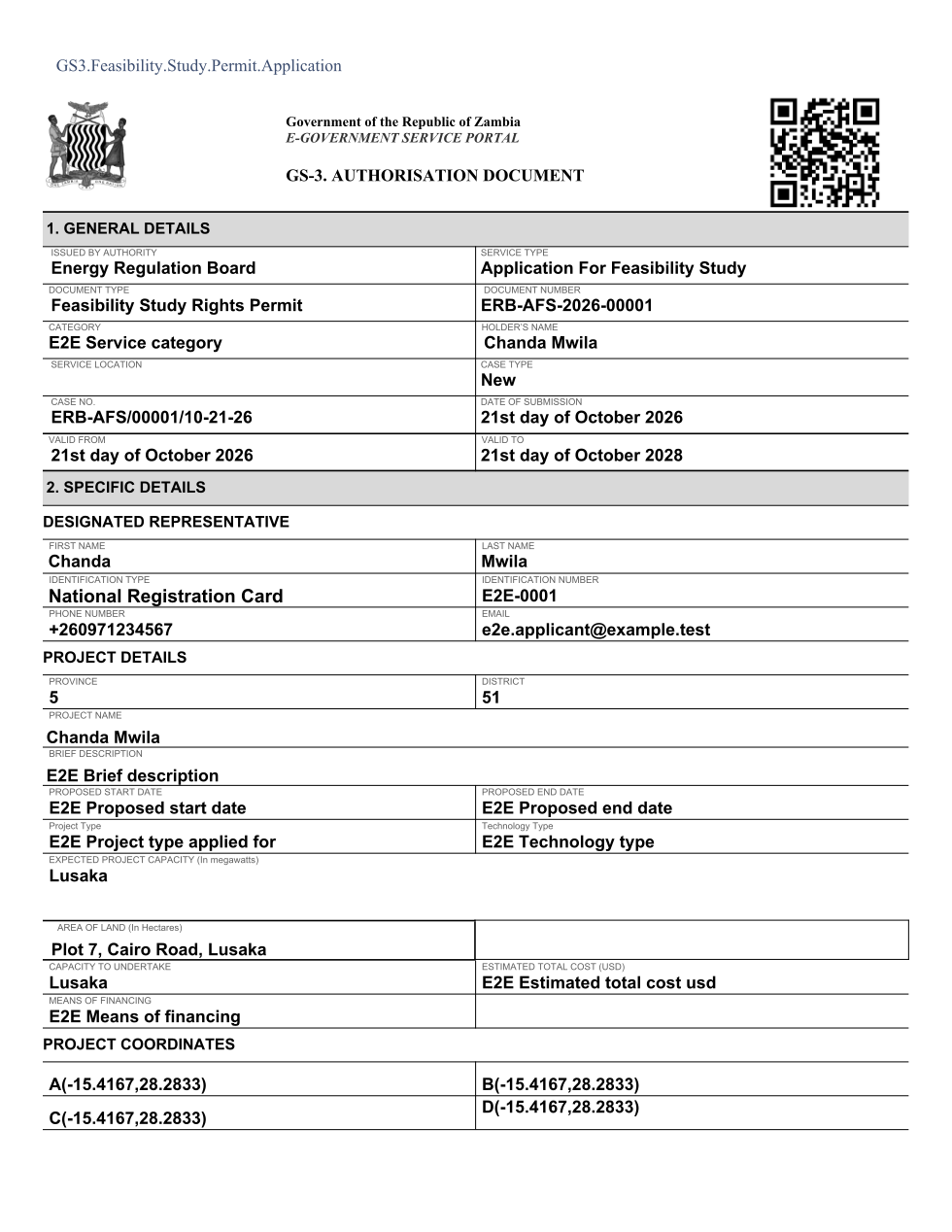 GS3 Feasibility Study Permit Application (sealed PDF)