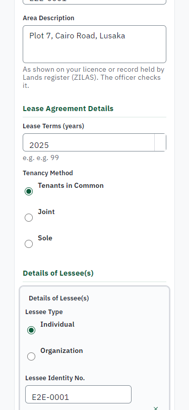 Fill in the application form (375 px phone)