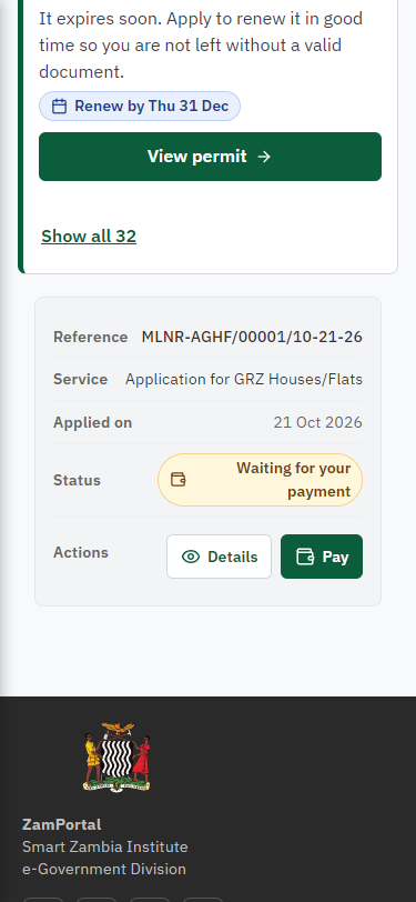 See that the fee is due (375 px phone)