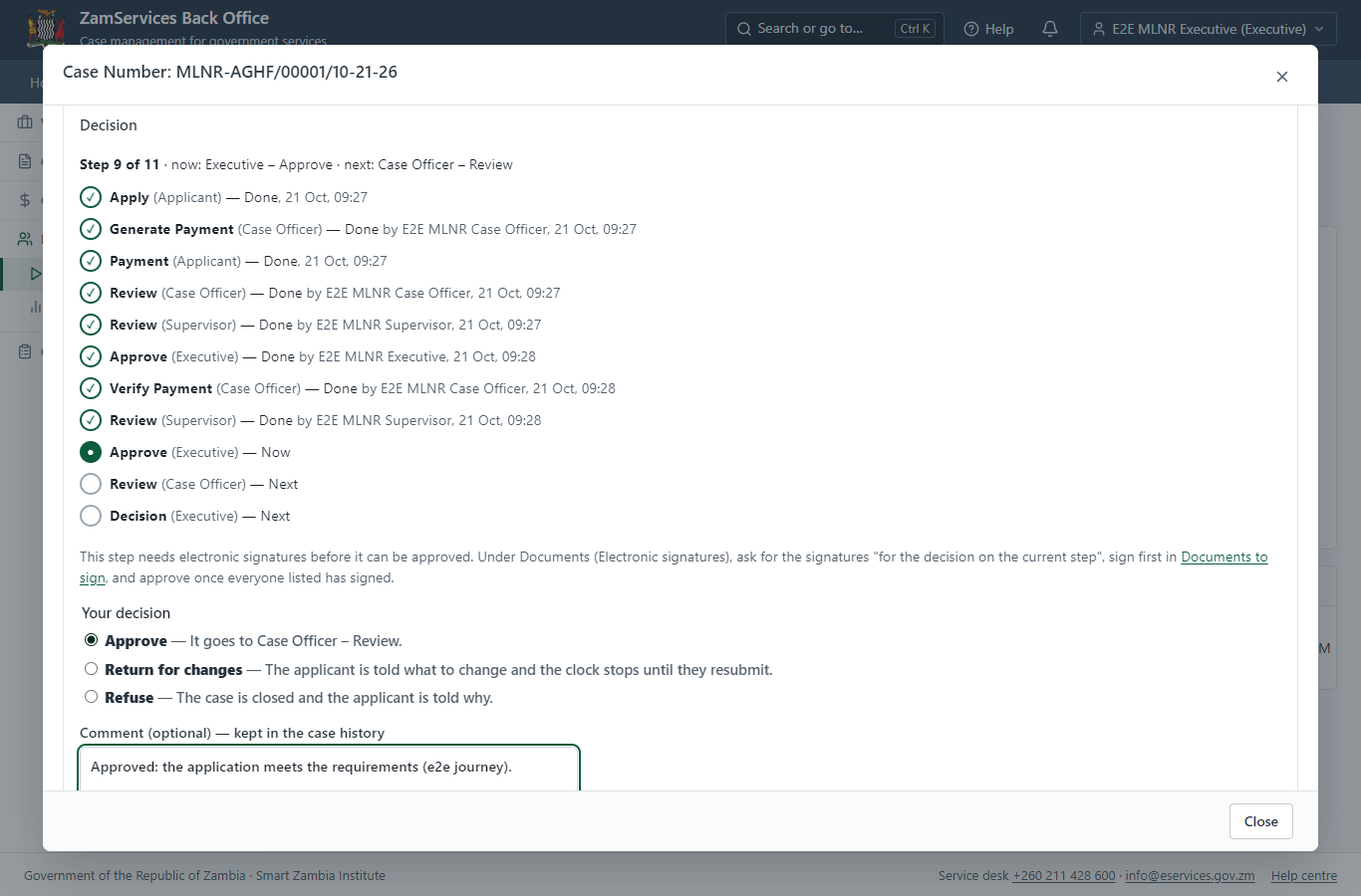 Decide: Review, e-Sign the Lease Agreement (desktop)