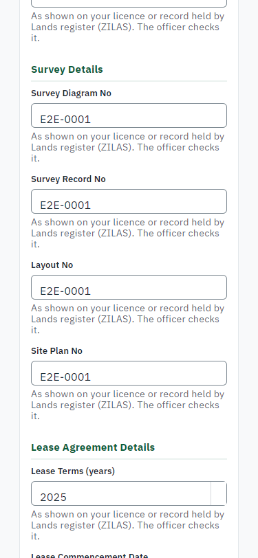 Fill in the application form (375 px phone)