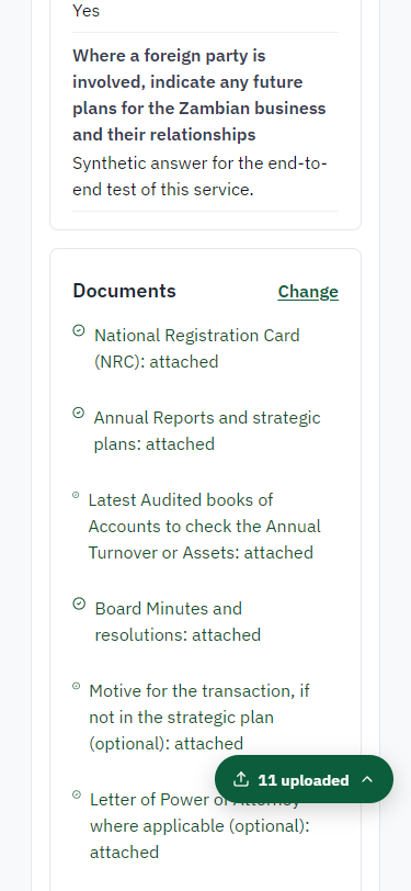 Check the answers and confirm the declaration (375 px phone)