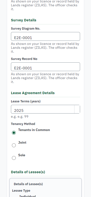 Fill in the application form (375 px phone)