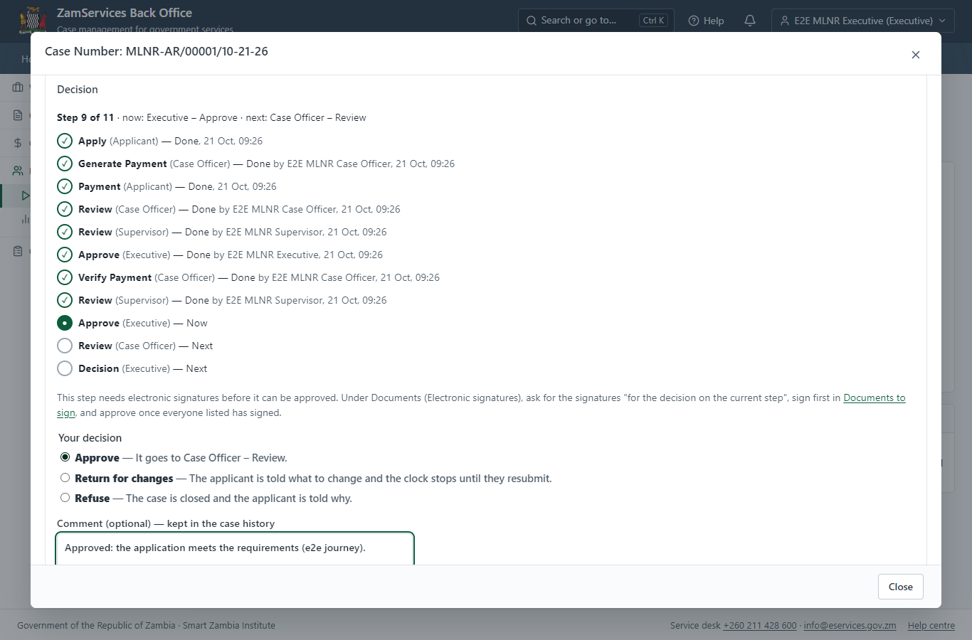 Decide: Review, e-Sign the Lease Agreement (desktop)