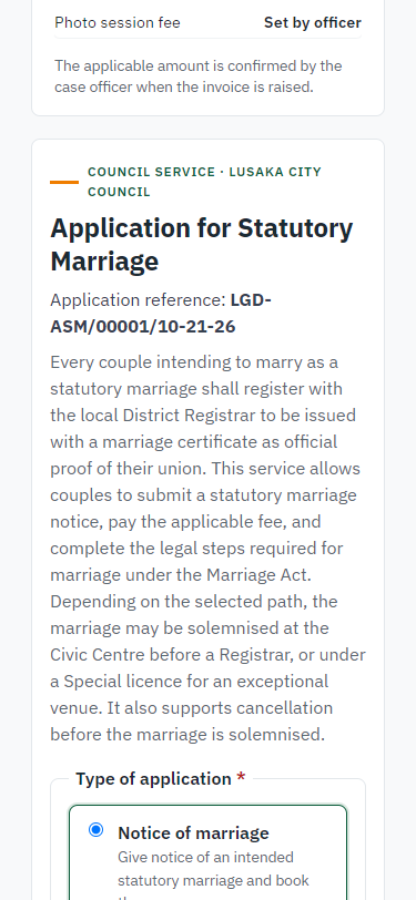 Fill in the application form (375 px phone)