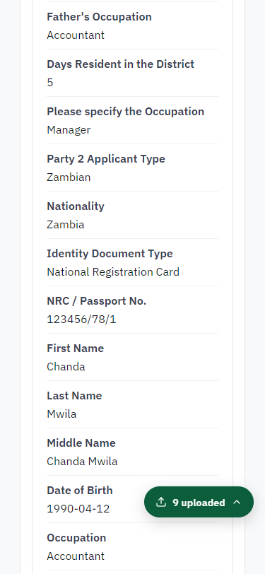 Check the answers and confirm the declaration (375 px phone)