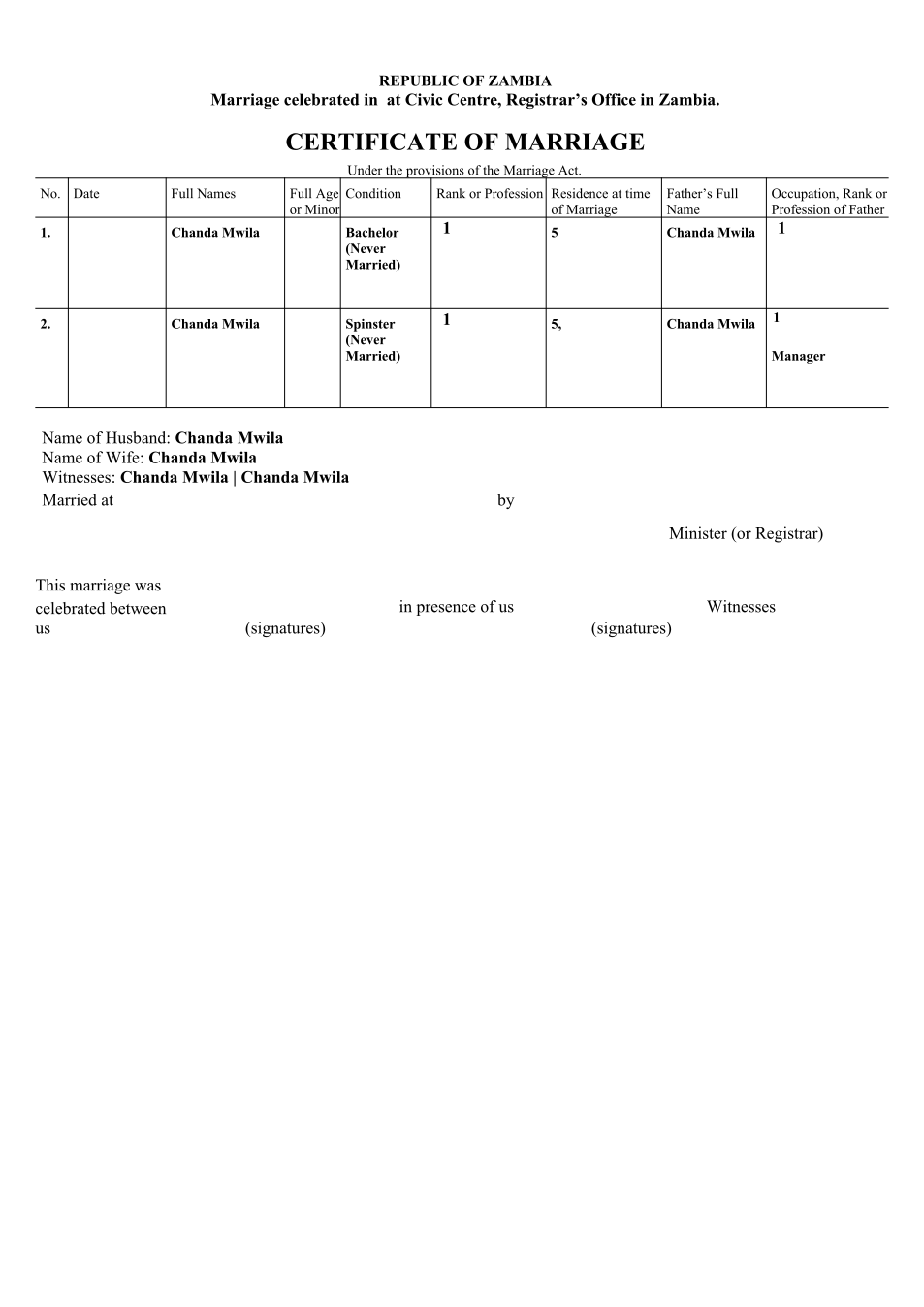 Certificate of Marriage (sealed PDF)