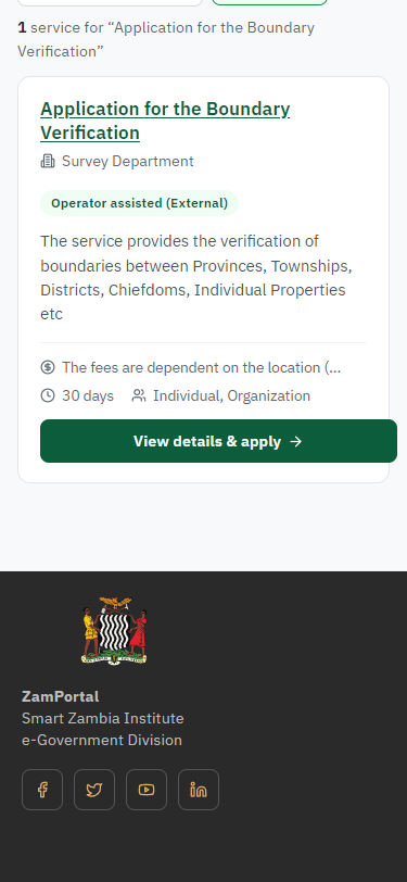 Find the service (375 px phone)