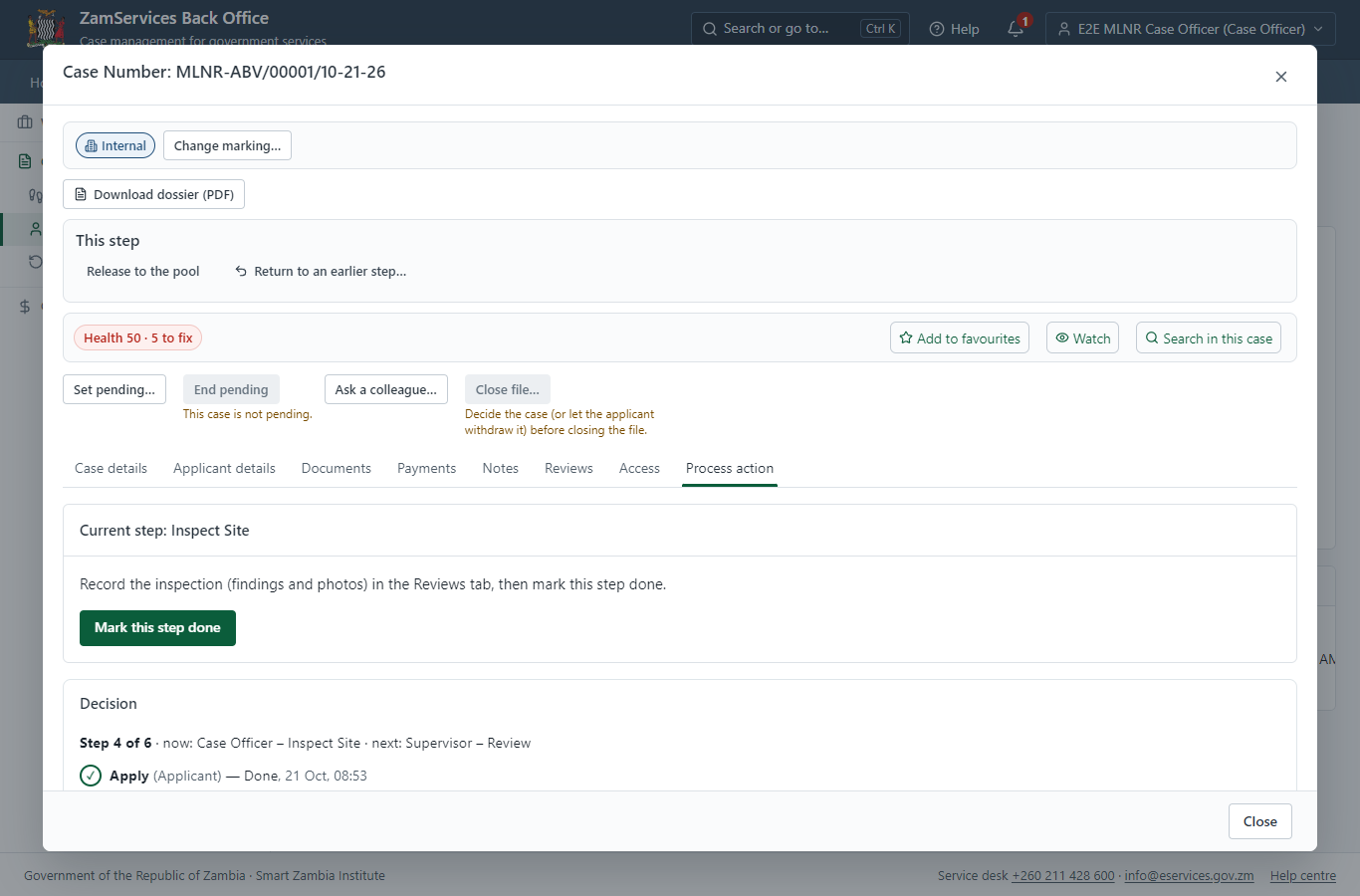 Schedule visit / Upload Verification Report (desktop)
