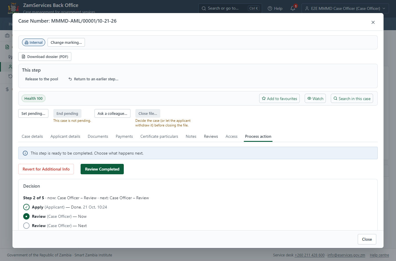 Review Application (desktop)