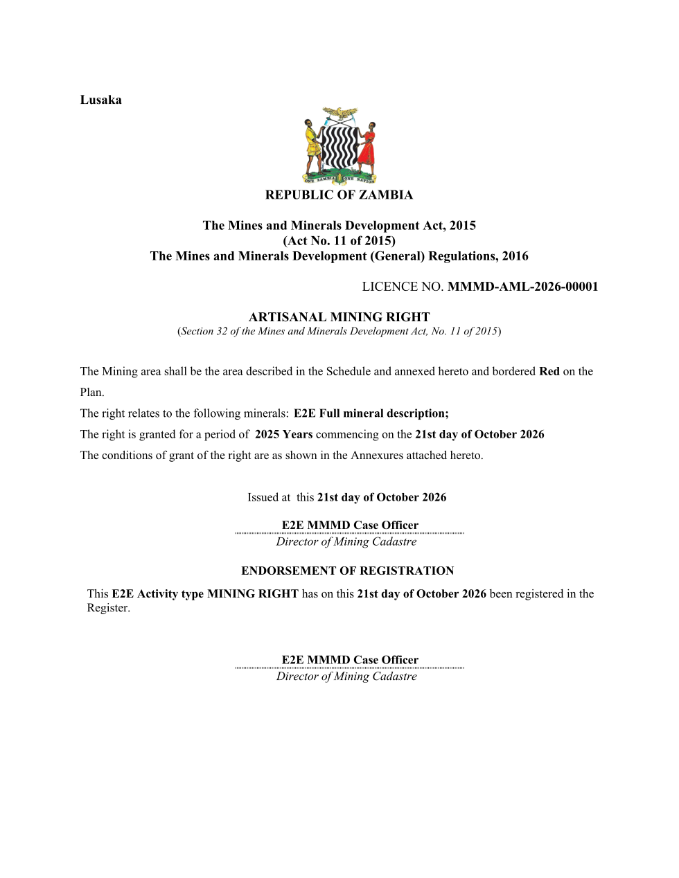 Mining Licence Artisanal (sealed PDF)