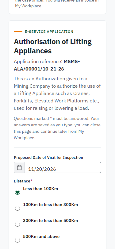 Fill in the application form (375 px phone)