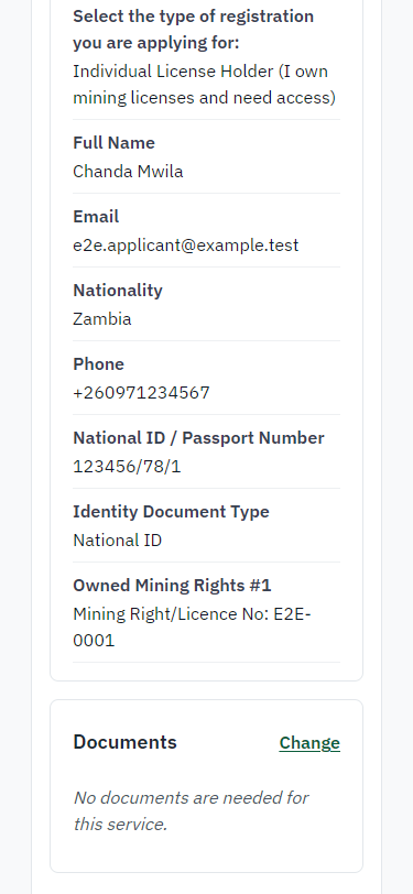 Check the answers and confirm the declaration (375 px phone)