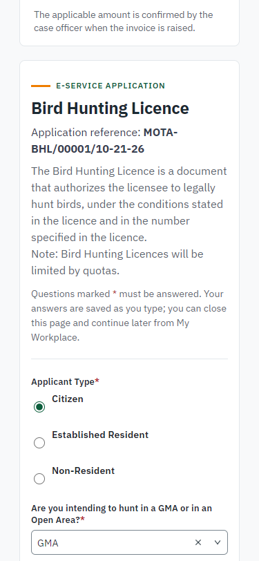 Fill in the application form (375 px phone)