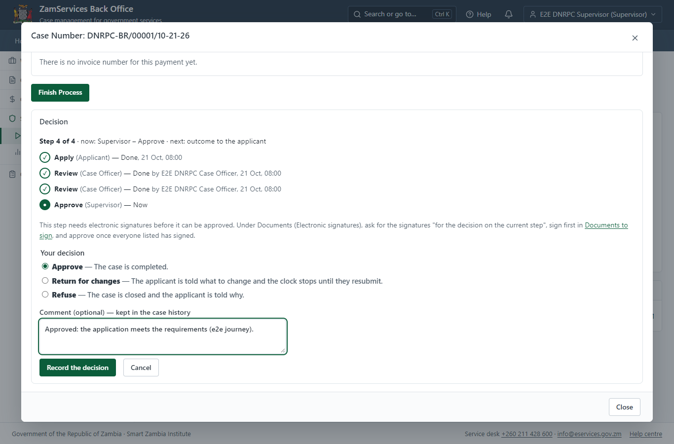 Decide: Review, Inspect, e-Sign (desktop)