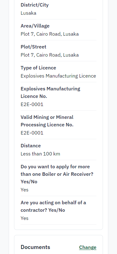 Check the answers and confirm the declaration (375 px phone)