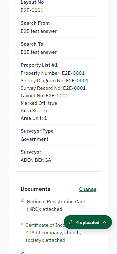 Check the answers and confirm the declaration (375 px phone)