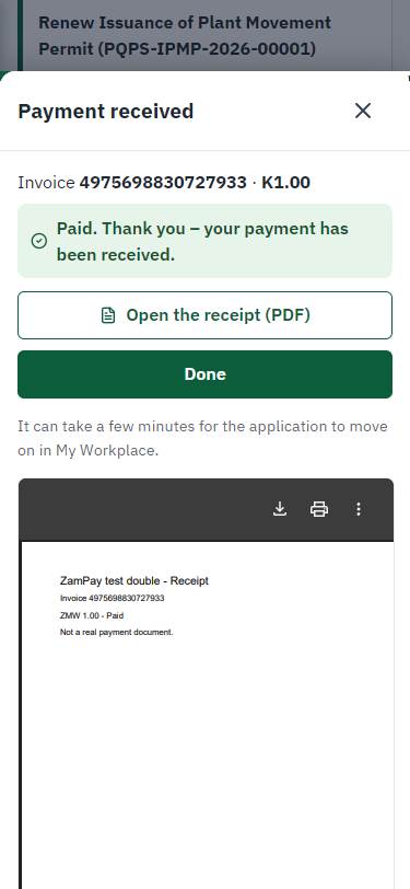 Payment received (375 px phone)