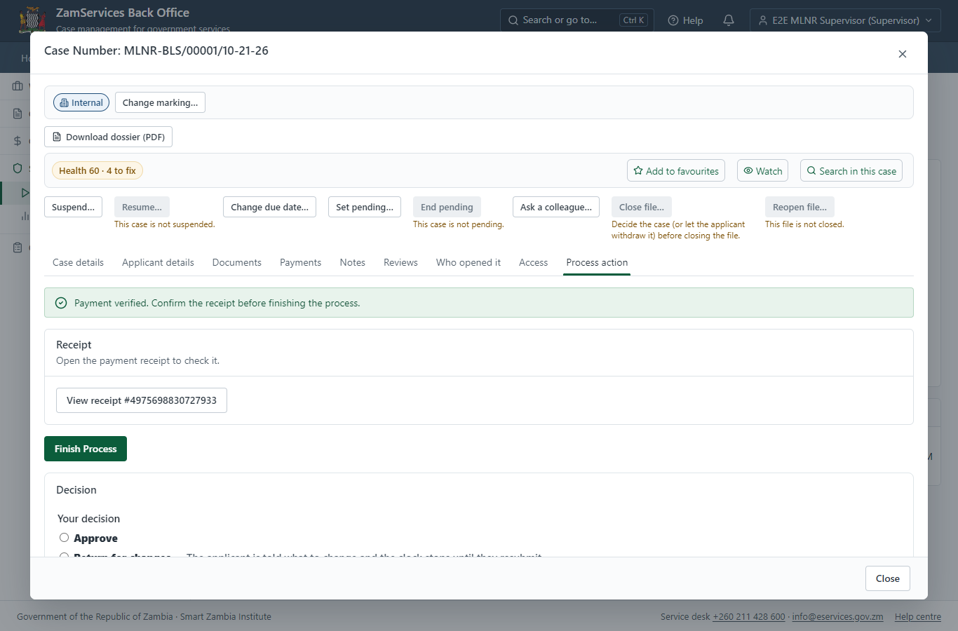 Verify Payment Completion, Review Survey Report & Survey Diagram (desktop)
