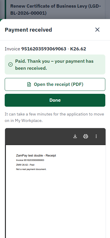 Payment received (375 px phone)