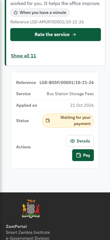 See that the fee is due (375 px phone)
