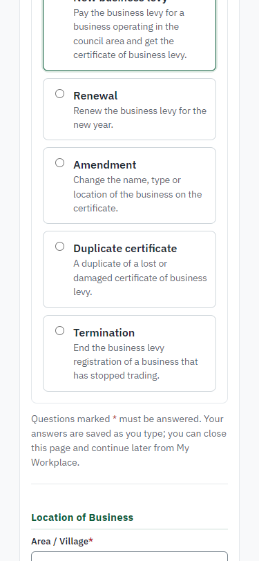 Fill in the application form (375 px phone)