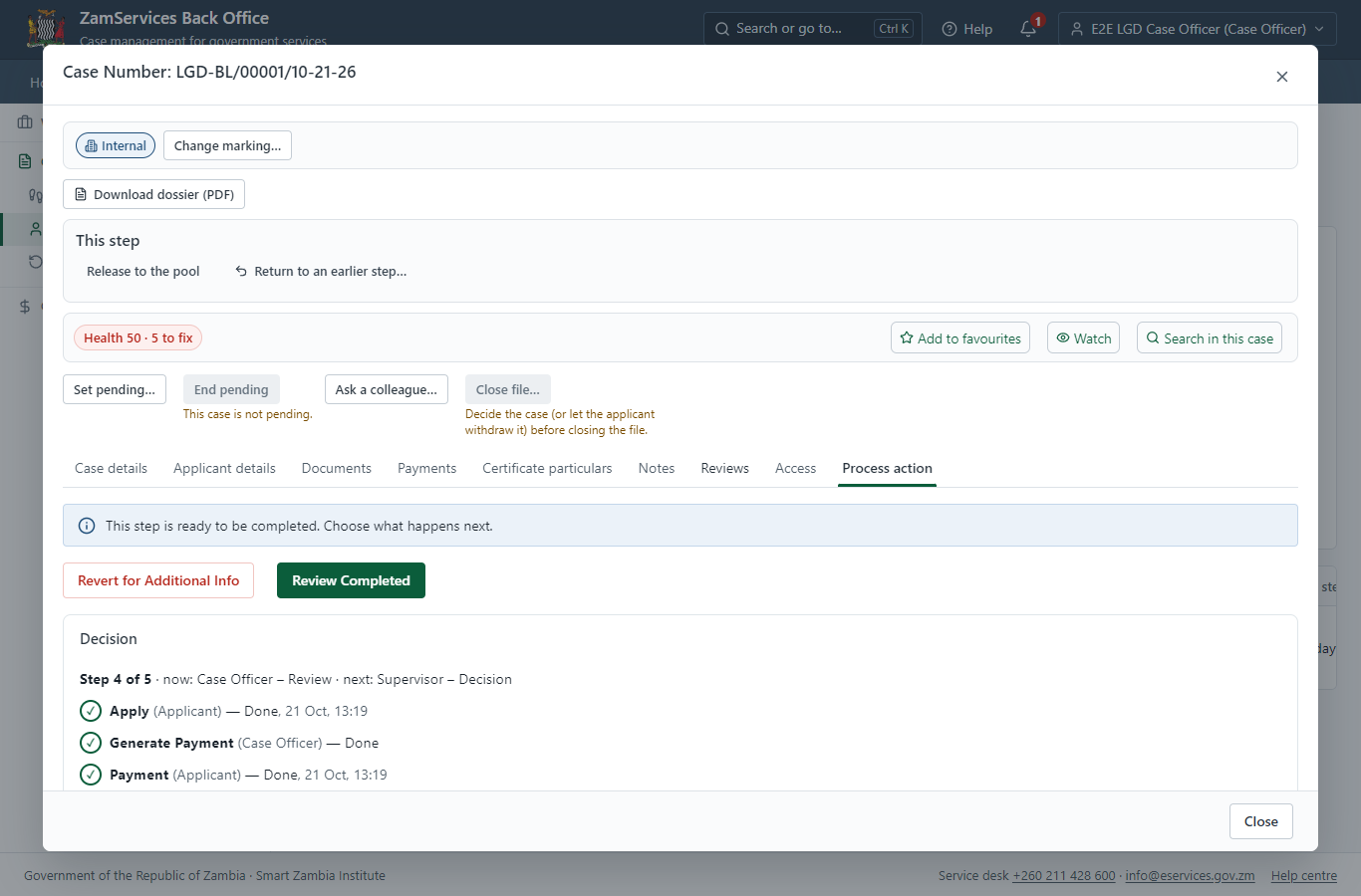 Verify Case Eligibility / Compliance (desktop)