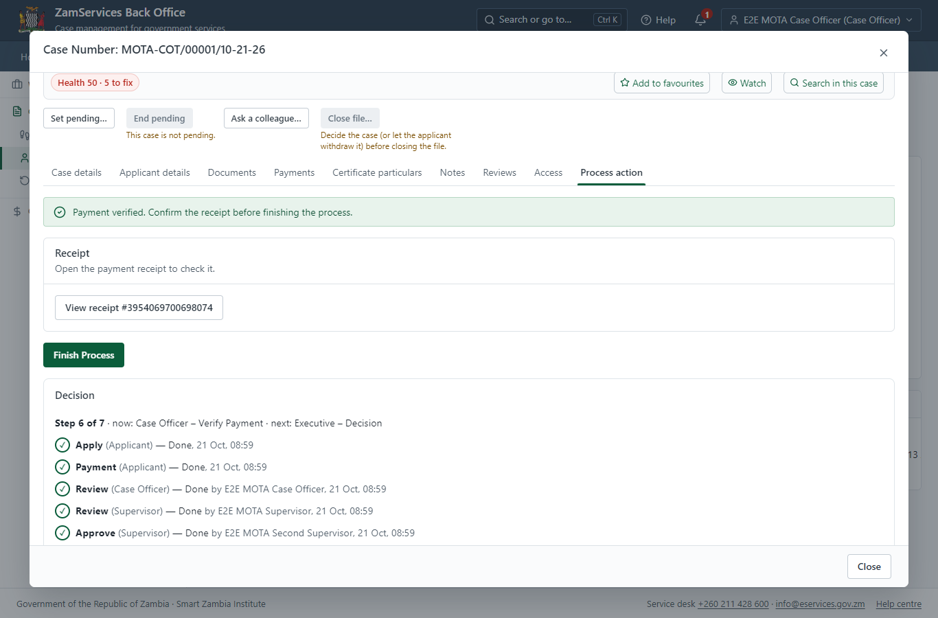 Verify additional payment (desktop)