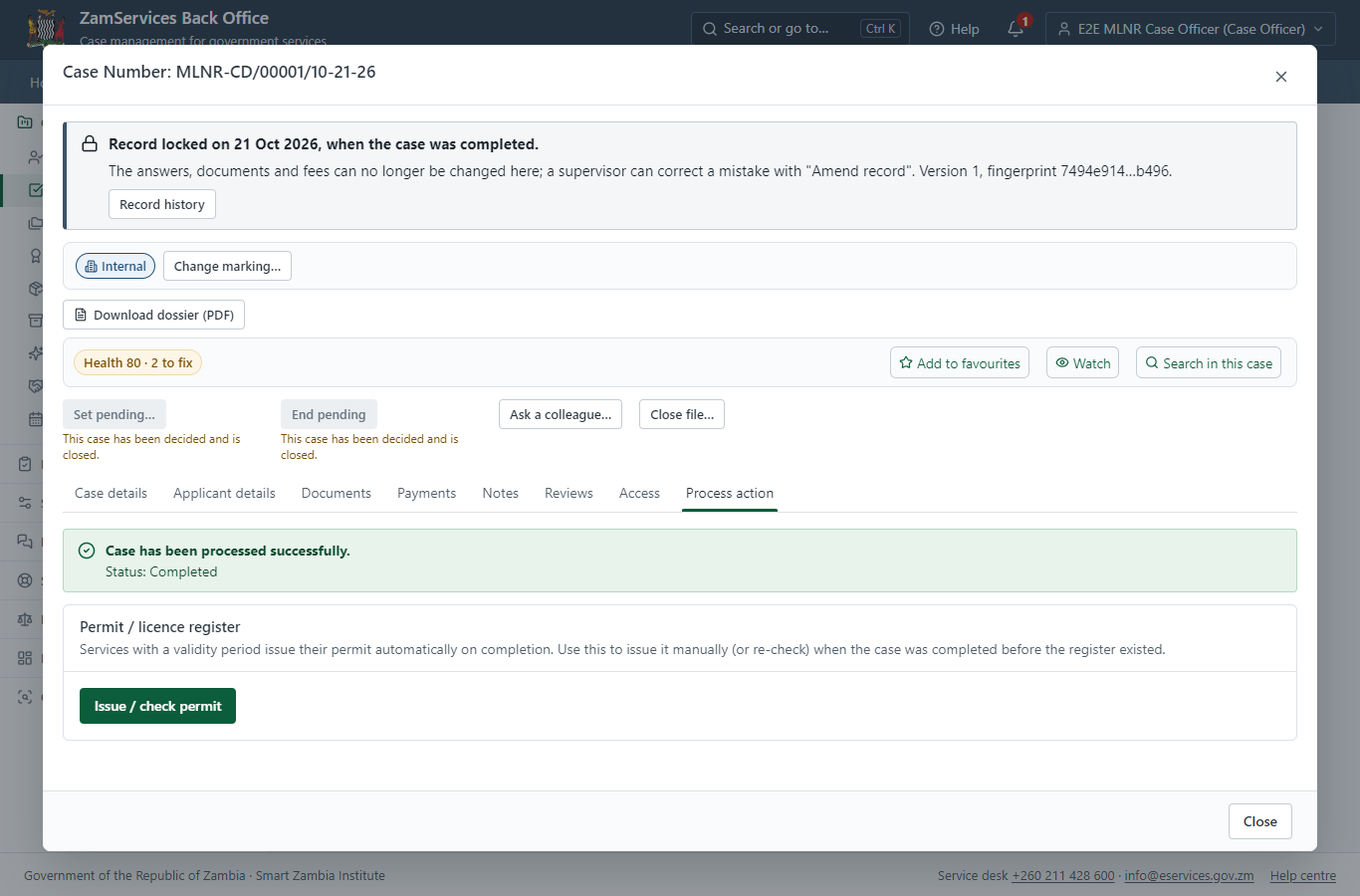 Issue the document (desktop)