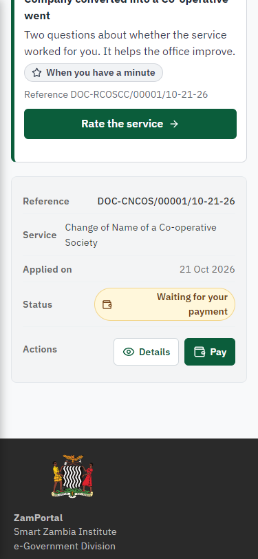 See that the fee is due (375 px phone)