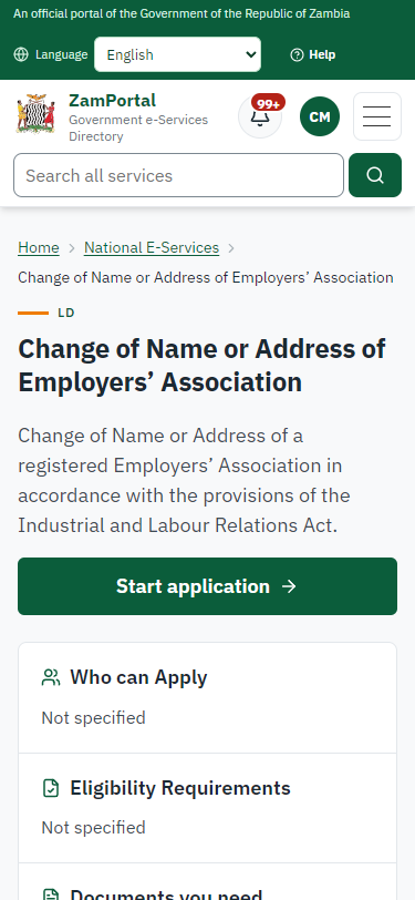 Read the service page (375 px phone)