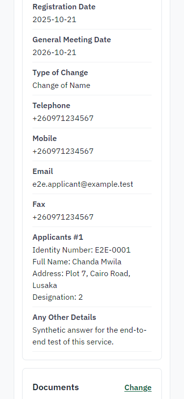 Check the answers and confirm the declaration (375 px phone)