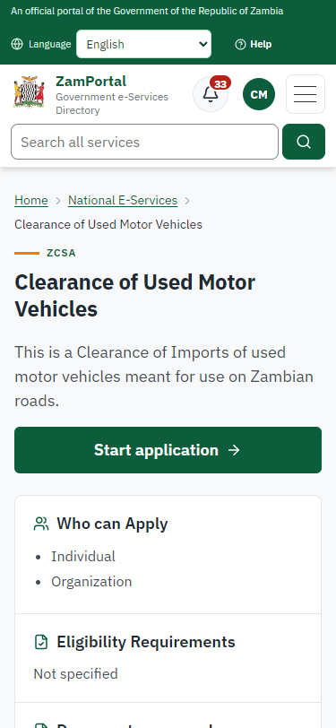 Read the service page (375 px phone)