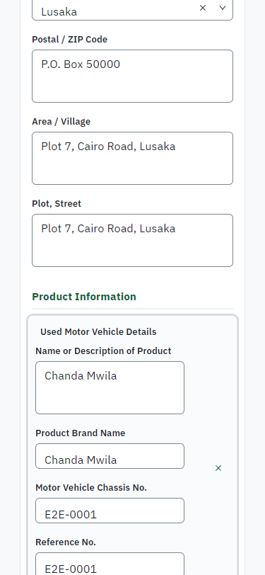 Fill in the application form (375 px phone)
