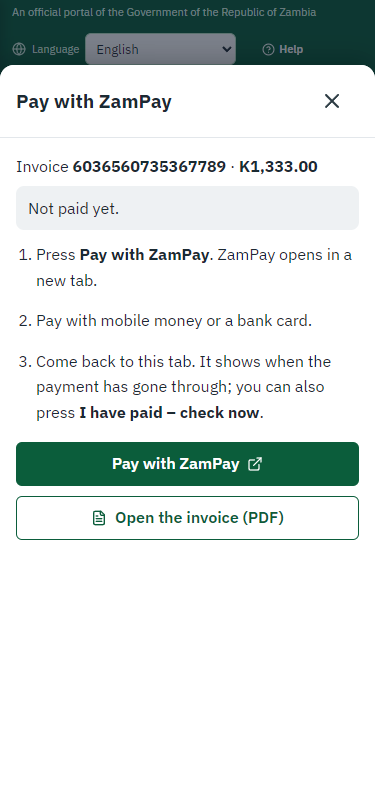 Pay the class fee (375 px phone)