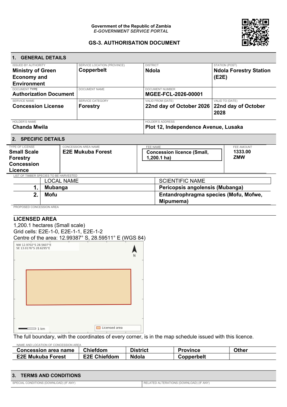 Forestry Concession Licence (sealed PDF)