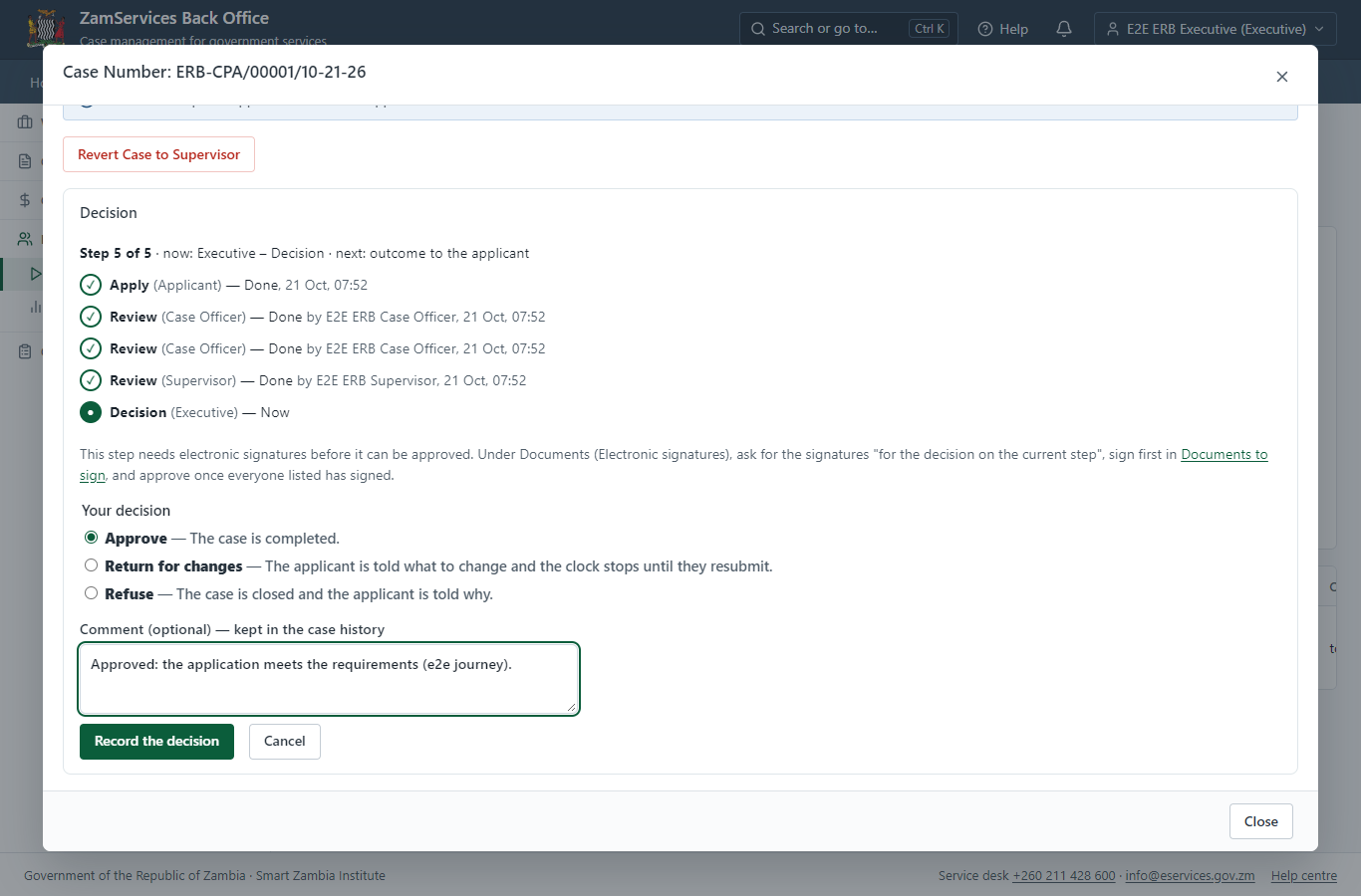 Decide: Review, Inspect, e-Sign (desktop)