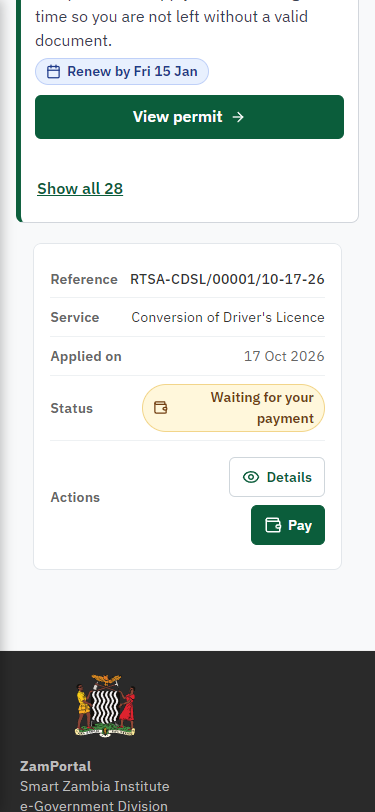 See that the fee is due (375 px phone)