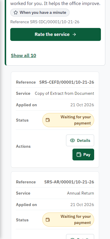 See that the fee is due (375 px phone)
