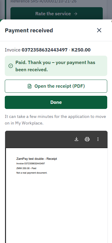Payment received (375 px phone)