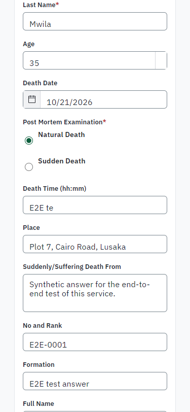 Fill in the application form (375 px phone)
